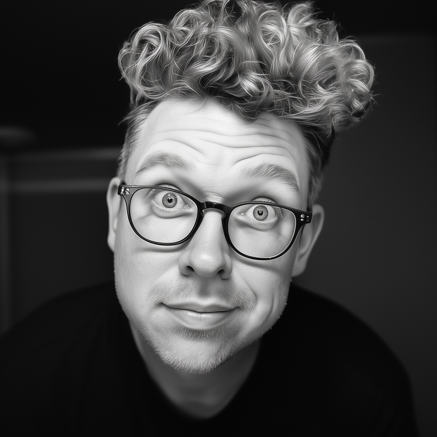 Chase Adams in his recording studio